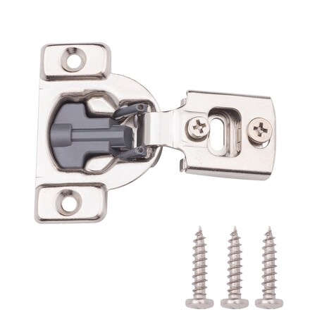 1/2-in. 108-Degree Nickel Plated Compact Overlay Soft-Close Hinge (5-Pairs)